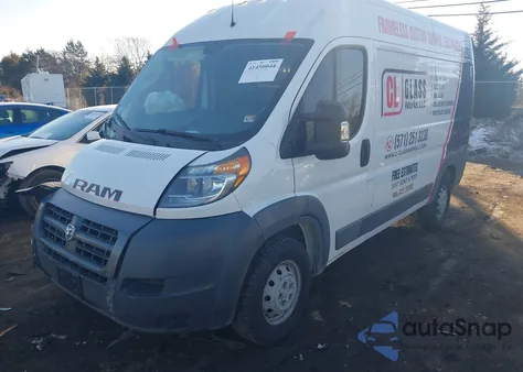 2018 Ram Promaster 2500 High Roof 136 Wb из США, поврежденный, VIN 3C6TRVCG3JE112834